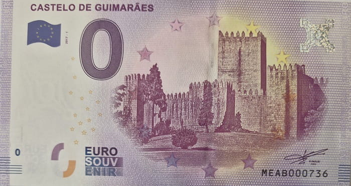 0 euro Portugalia Castelo de Guimaraes 2017