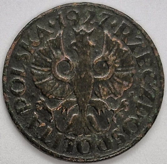 Moneta 2 grosze 1927 r.