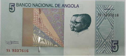 Angola banknot 5 Kwanzas 2012