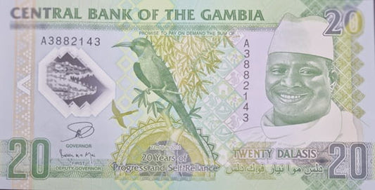 Gambia banknot 20 dalasis 2014