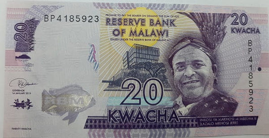 Malawi Banknot 20 Kwacha 2019