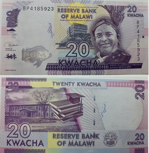 Malawi Banknot 20 Kwacha 2019