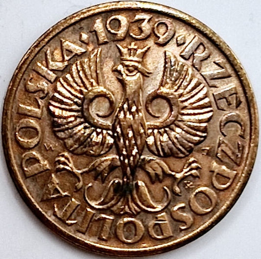 Moneta 1 grosz 1939