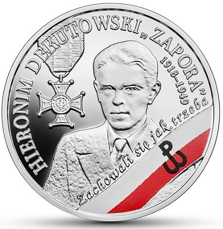 Moneta 10 zł Hieronim Dekutowski "Zapora" 2018