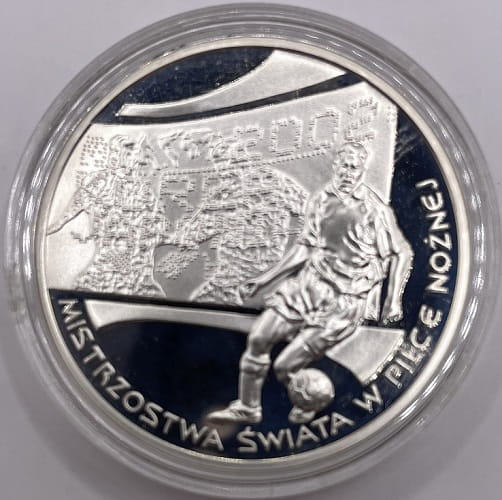 Moneta 10 zł MŚ. w piłce nożnej Korea-Japonia 2002