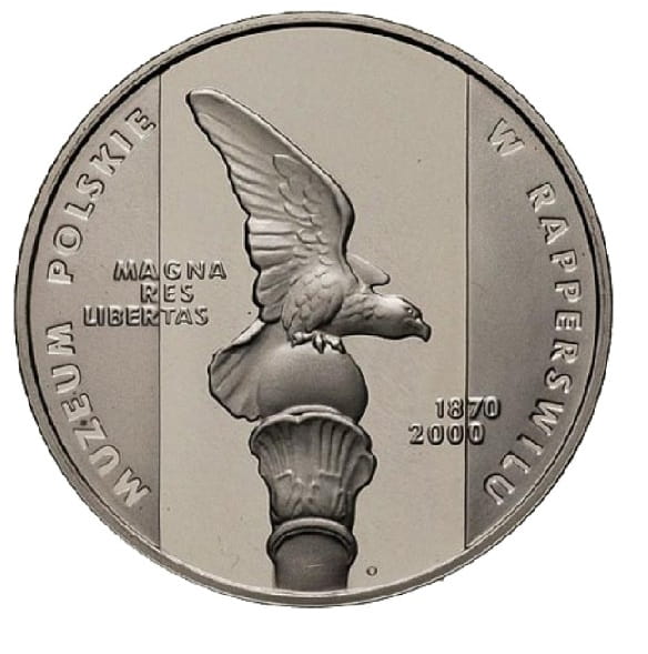 Moneta 10 zł Muzeum Polskie w Rapperswilu 2000 r.