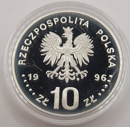 Moneta 10 zł Stanisław Mikołajczyk 1996