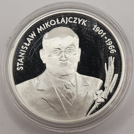 Moneta 10 zł Stanisław Mikołajczyk 1996
