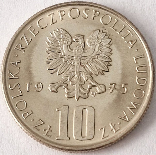 Moneta 10 złotych Bolesław Prus 1975