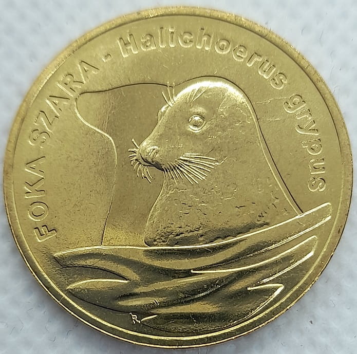 Moneta 2 zł Foka szara 2007