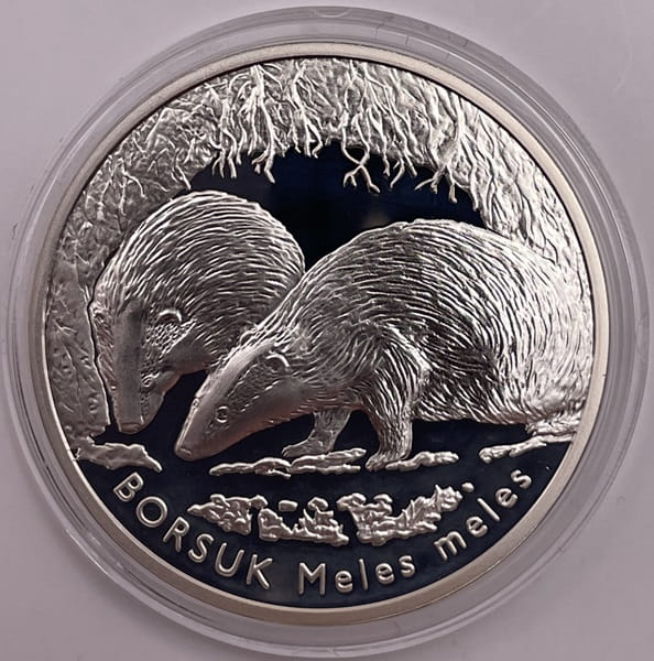 Moneta 20 zł Borsuk 2011 r.