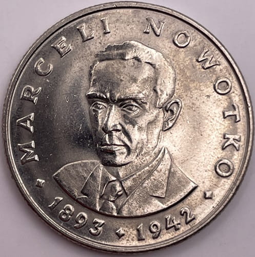 Moneta 20 zł Marceli Nowotko 1974