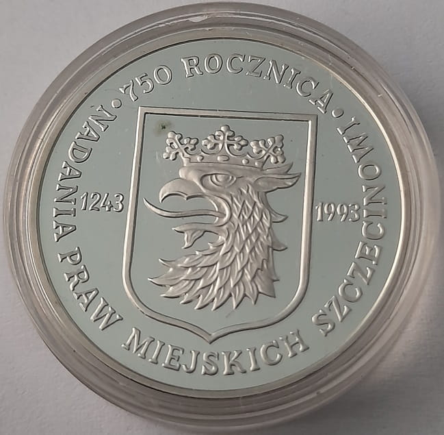 Moneta 200 000 zł 750-lat Szczecina 1993 r.