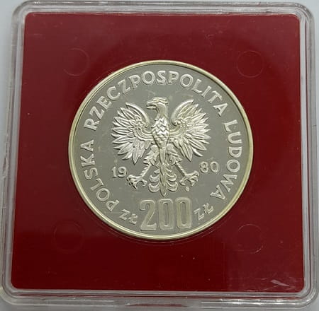 Moneta 200 zł Kazimierz I Odnowiciel próba 1980 r.