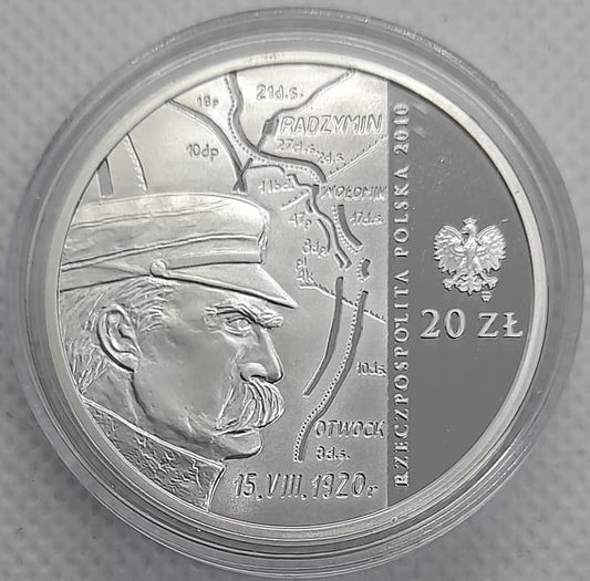 Moneta 20 zł 90 rocznica bitwy Warszawskiej 2010