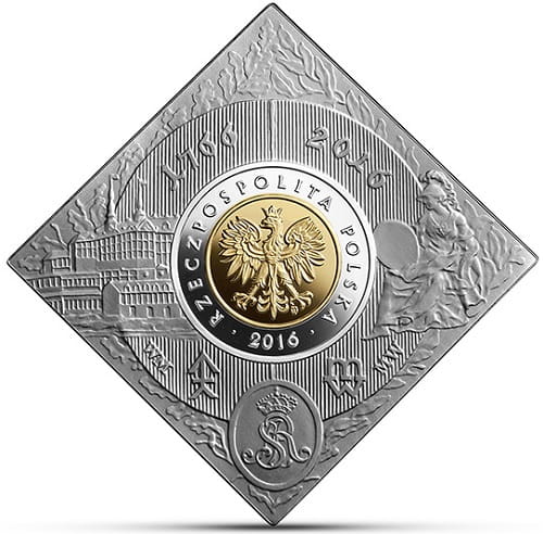 Moneta 5 zł 250 rocznica założenia Mennicy Warszawskiej 2016