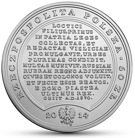 Moneta 50 zł Kazimierz Wielki 2014