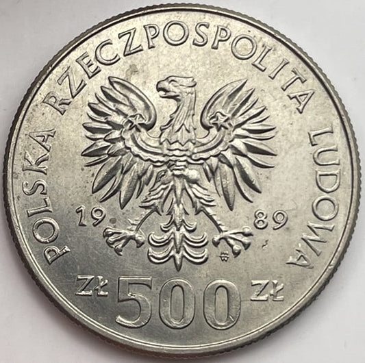 Moneta 500 zł Władysław Jagiełło 1989