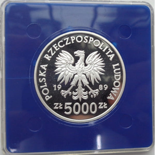Moneta 5000 zł Władysław Jagiełło 1989 półpostać