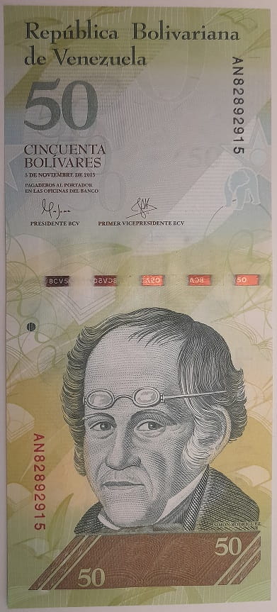 Wenezuela banknot 50 Bolivares 2015 UNC