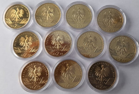 Zestaw 2 zł GN Zwierzęta świata nr. 1 11 sztuk