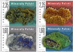 Koperty FDC Zestaw 4 Minerały Polski 2013