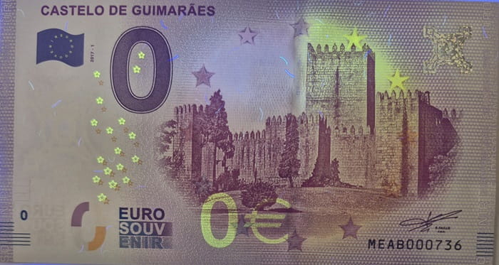 0 euro Portugalia Castelo de Guimaraes 2017