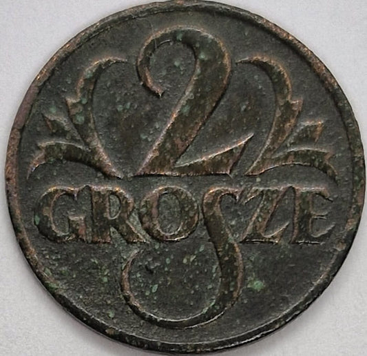Moneta 2 grosze 1927 r.