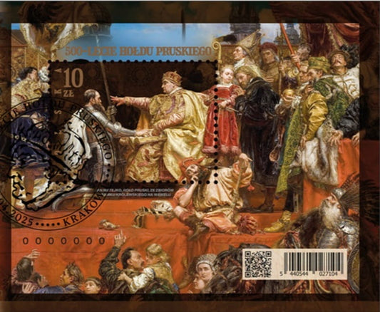 Koperta FDC 500-lecie hołdu pruskiego 2025