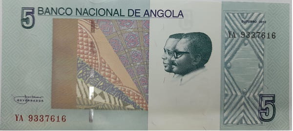 Angola banknot  5 Kwanzas  2012