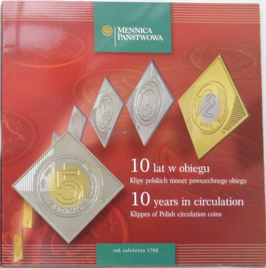 Zestaw Klipy polskich monet powszechnego obiegu 2005