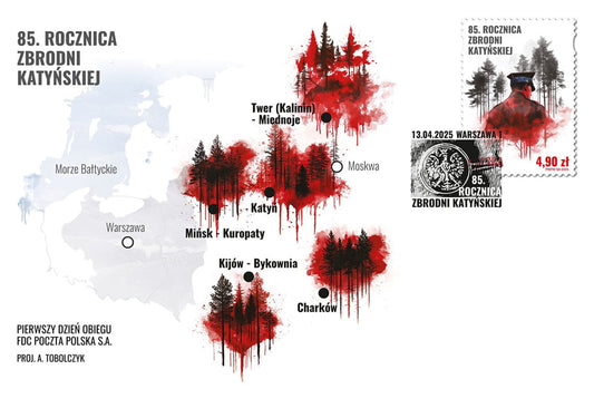 Koperta FDC 85 rocznica Zbrodni Katyńskiej 2025