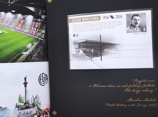 Legia Warszawa folder znaczek koperta pocztówka 2016 r.