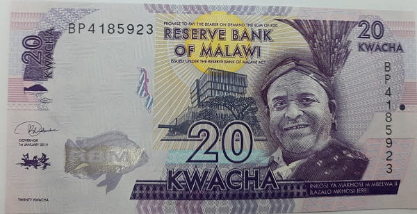 Malawi Banknot  20 Kwacha 2019