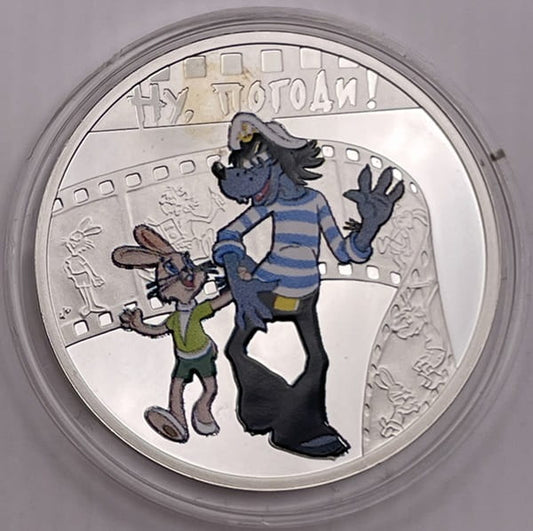 Moneta 1 dolar Wilk i Zając Bohaterowie kreskówek 2010