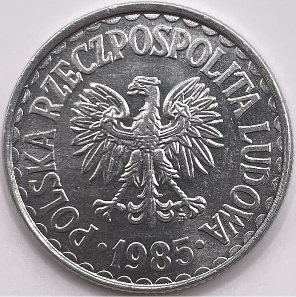 Moneta 1 złoty 1985 stan 1