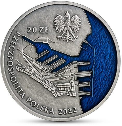 Moneta 20 zł 100-lecie portu Gdynia 2022