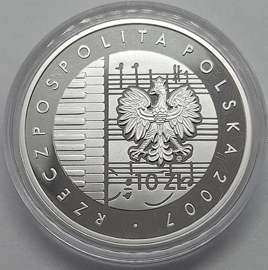 Moneta 10 zł 125. rocz. urodzin Karola Szymanowskiego 2007