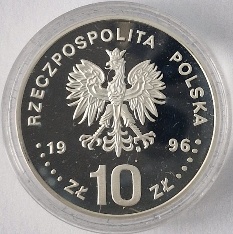 Moneta 10 zł 200-lecie powstania Mazurka Dąbrowskiego 1996