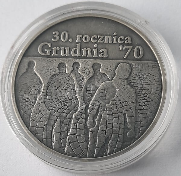 Moneta 10 zł 30 rocznica grudnia 70 2000