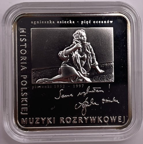 Moneta 10 zł Agnieszka Osiecka kwadrat 2013 r.