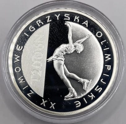 Moneta 10 zł Zimowe Igrzyska Turyn łyżwiarstwo 2006