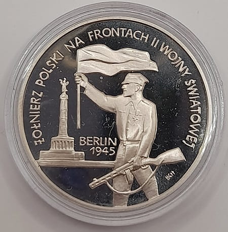 Moneta 10 zł Żołnierz Polski na frontach II WŚ Berlin 1995