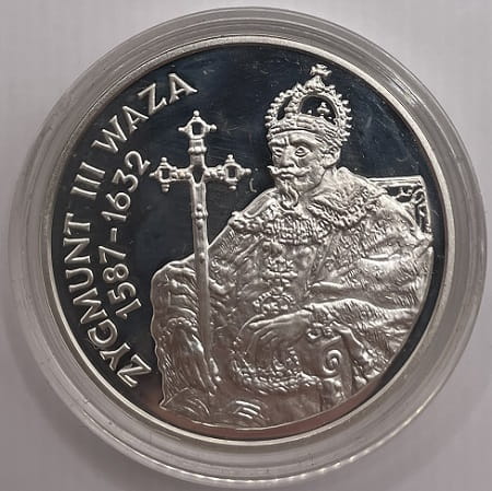 Moneta 10 zł Zygmunt III Waza półpostać 1998