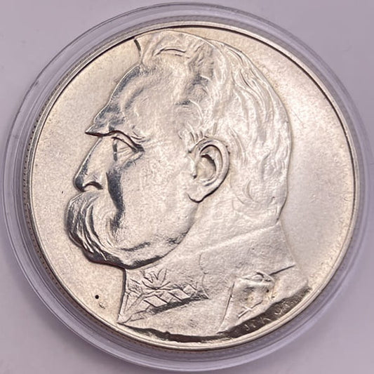 Moneta 10 złotych 1937 r. Józef Piłsudski stan 2