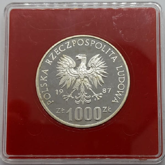 Moneta 1000 zł XV Zimowe Igrzyska Olimpijskie  PRÓBA 1988