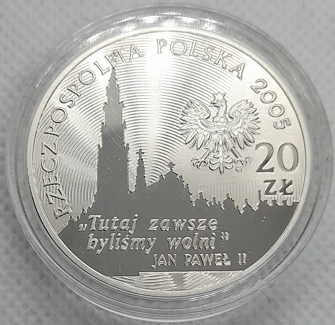 Moneta 20 zł 350-lecie obrony Jasnej Góry 2005 r.