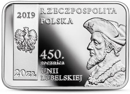 Moneta 20  zł 450 rocznica Unii Lubelskiej 2019