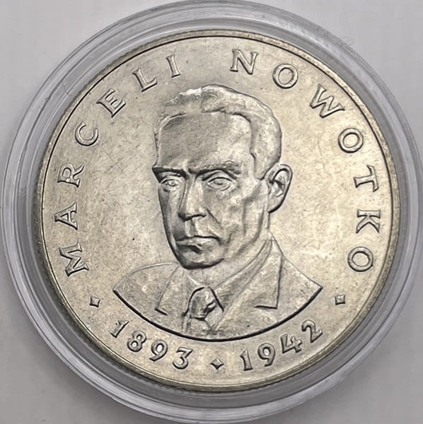 Moneta 20 zł Marceli Nowotko 1983 bardzo rzadki