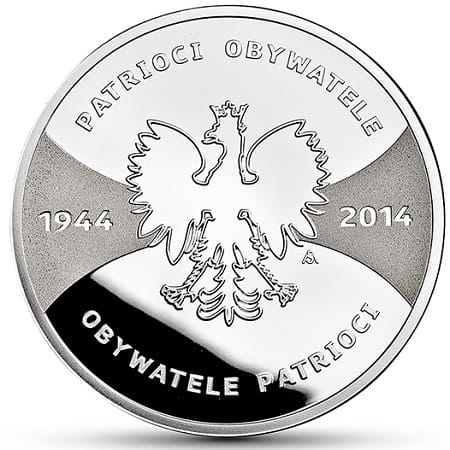 Moneta 20 zł Patrioci 1944 Obywatele 2014 r.